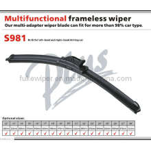 Car Accessories Multi-Fit Flat Wiper Blade with 10 Adaptors